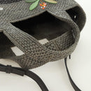LOEWE SUNA FUJITA Mandragora Loewe Font Small Tote Bag Stroh Grau Original 158581SM-7
