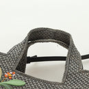 LOEWE SUNA FUJITA Mandragora Loewe Font Small Tote Bag Stroh Grau Original 158581SM-8