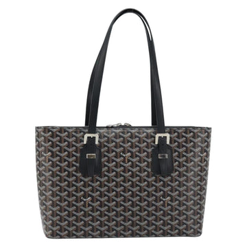 GOYARD Herringbone Okinawa PM Tote Bag PVC Black Silver Auth 158582SM - 0