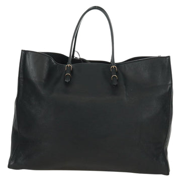 BALENCIAGA Paper A4 Tote Bag Leather Black 236701 Auth 158583M - 0
