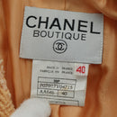 CHANEL jacket Skirt Setup Jacket Tweed Orange 40 CC Auth 158585M-13