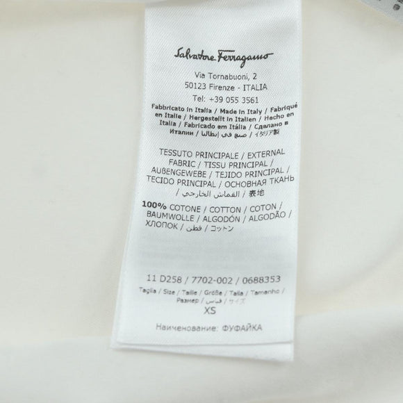 Salvatore Ferragamo Short Sleeved T Shirt Cotton White Auth 158586M