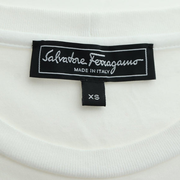 Salvatore Ferragamo Short Sleeved T Shirt Cotton White Auth 158586M