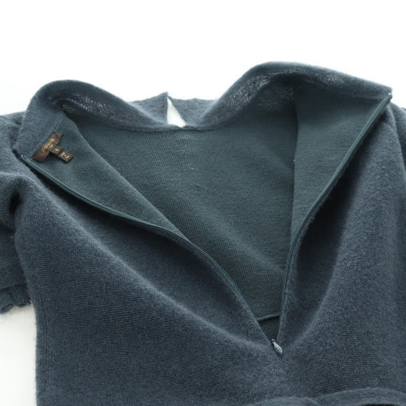 LOUIS VUITTON Tops Wool Nylon Gray LV Auth 158591M