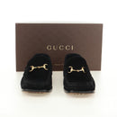 GUCCI Loafers Suede 37 C Black Auth 158600M-12