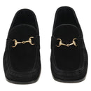 GUCCI Loafers Suede 37 C Black Auth 158600M-13