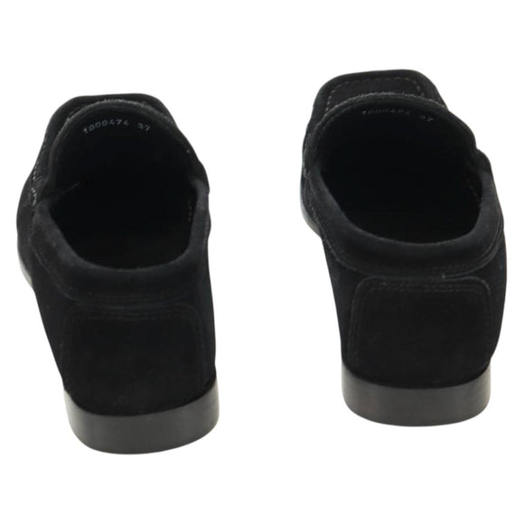 GUCCI Loafers Suede 37 C Black Auth 158600M