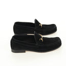 GUCCI Loafers Suede 37 C Black Auth 158600M-4