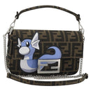 FENDI Zucca Canvas Fabric Dratini FRGMT x POKÉMON Mamma Baguette Auth 158601SM-1