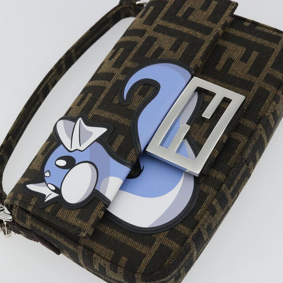FENDI Zucca Canvas Fabric Dratini FRGMT x POKÉMON Mamma Baguette Auth 158601SM