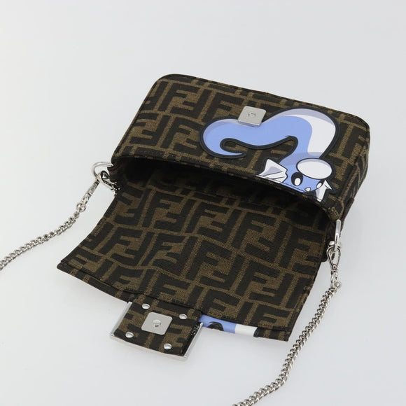 FENDI Zucca Canvas Fabric Dratini FRGMT x POKÉMON Mamma Baguette Auth 158601SM