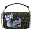 FENDI Zucca Canvas Fabric Dratini FRGMT x POKÉMON Mamma Baguette Auth 158601SM-13