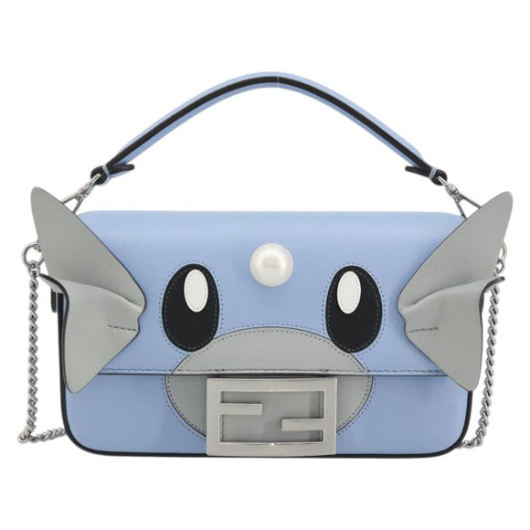 FENDI Nappa Dratini FRGMT x POKÉMON Mamma Baguette Leather 2way Auth 158602SM
