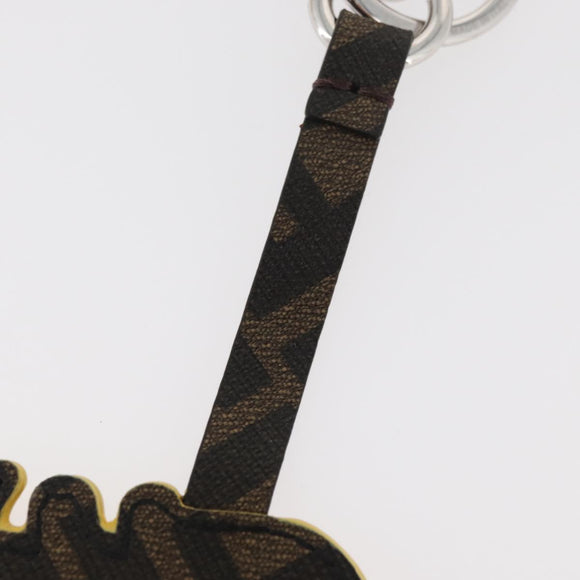FENDI x FRGMT x POKÉMON Dragonite Bag Charm Leather Yellow Silver Auth 158603SM