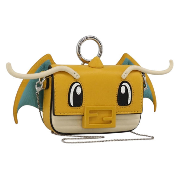 FENDI Nappa Dragonite FRGMT x POKÉMON Mini Mamma Baguette Bag Auth 158604SM