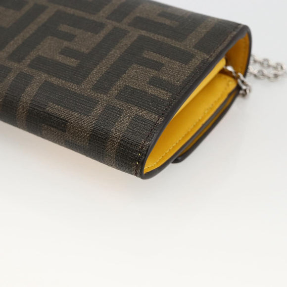 FENDI ZUCCA Canvas Chain Wallet FF Fabric Kairyu FRGMT x POKÉMON Auth 158606SM