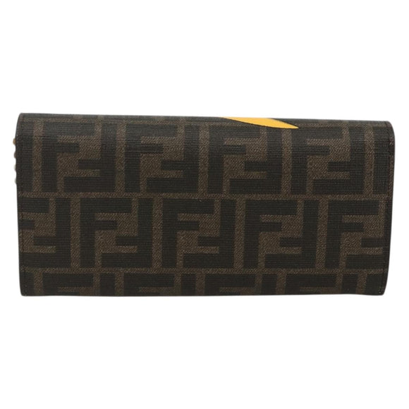 FENDI ZUCCA Canvas Chain Wallet FF Fabric Kairyu FRGMT x POKÉMON Auth 158606SM