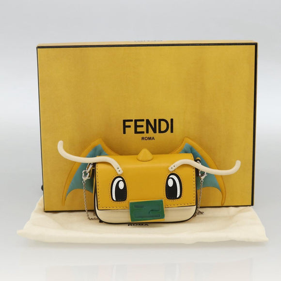 FENDI Nappa Dragonite FRGMT x POKÉMON Mini Mamma Baguette Tas Auth 158608SM