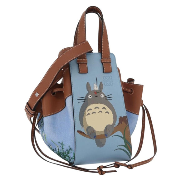 LOEWE × Studio Ghibli My Neighbor Totoro Hammock Bag Canvas Blue Auth 158610SM