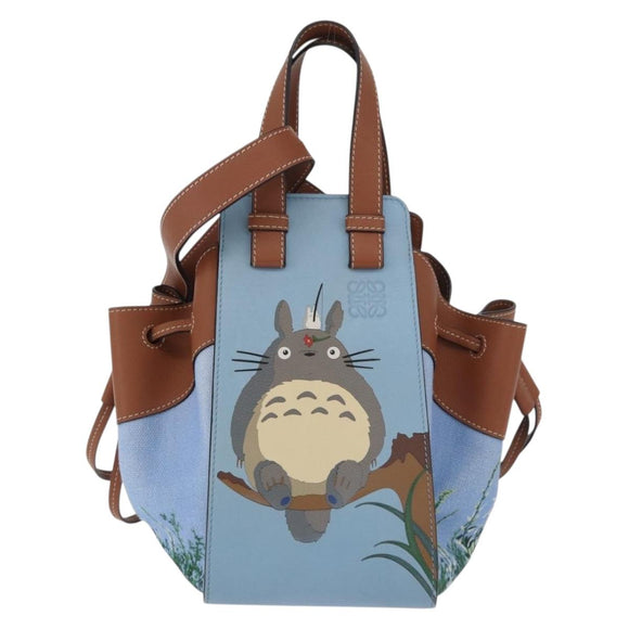 LOEWE × Studio Ghibli My Neighbor Totoro Hammock Bag Canvas Blue Auth 158610SM