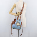 LOEWE × Studio Ghibli My Neighbor Totoro Hammock Bag Canvas Blue Auth 158610SM-27