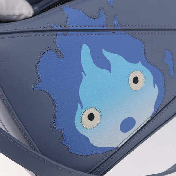 LOEWE × Ghibli Howl's Moving Castle Puzzle Bag Calcifer 2way Blue Auth 158612SM