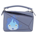 LOEWE × Ghibli Howl's Moving Castle Puzzle Bag Calcifer 2way Blue Auth 158612SM-13