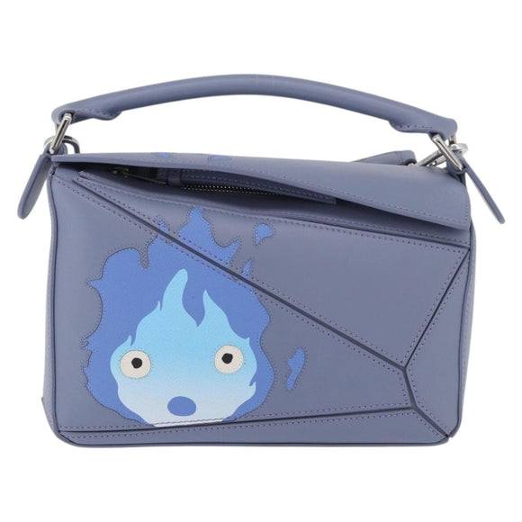 LOEWE × Ghibli Howl's Moving Castle Puzzle Bag Calcifer 2way Blue Auth 158612SM