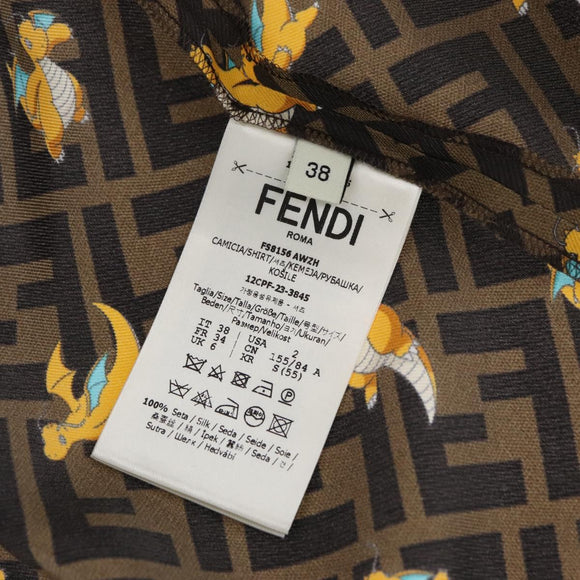FENDI Zucca Canvas Set Up Dragonite FRGMT x POKÉMON Brown Black Auth 158619SM