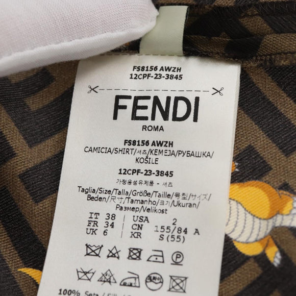 FENDI Zucca Canvas Set Up Dragonite FRGMT x POKÉMON Brown Black Auth 158619SM
