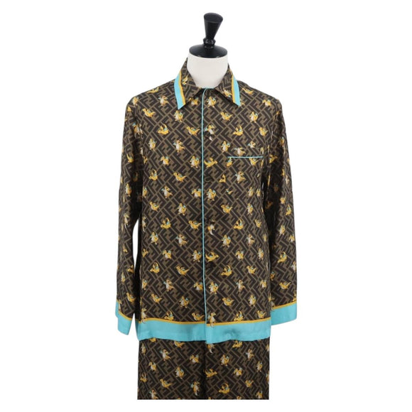 FENDI Zucca Canvas Set Up Dragonite FRGMT x POKÉMON Brown Black Auth 158619SM