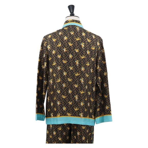 FENDI Zucca Canvas Set Up Dragonite FRGMT x POKÉMON Brown Black Auth 158619SM