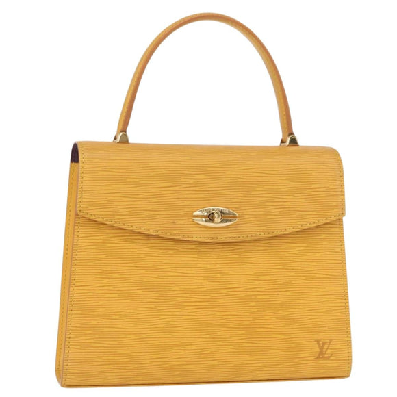 LOUIS VUITTON Epi Malesherbes Hand Bag Tassili Yellow Jonne M52379 Auth 158621