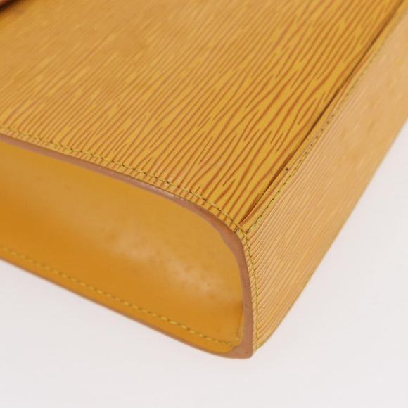 LOUIS VUITTON Epi Malesherbes Hand Bag Tassili Yellow Jonne M52379 Auth 158621