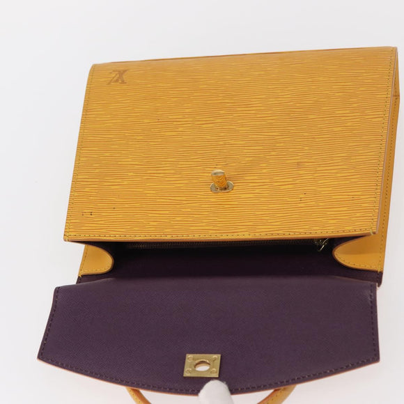 LOUIS VUITTON Epi Malesherbes Hand Bag Tassili Yellow Jonne M52379 Auth 158621