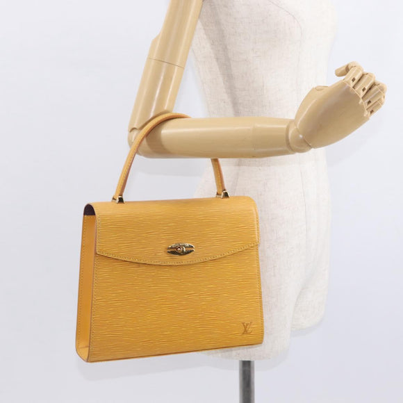 LOUIS VUITTON Epi Malesherbes Hand Bag Tassili Yellow Jonne M52379 Auth 158621