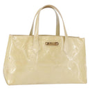 LOUIS VUITTON Monogram Vernis Wilshire PM Hand Bag Broncorail M91452 Auth 158632-1