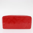 LOUIS VUITTON Monogram Vernis Reade PM Hand Bag Red Rouge M91088 LV Auth 158633-6