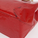 LOUIS VUITTON Monogram Vernis Reade PM Hand Bag Red Rouge M91088 LV Auth 158633-10