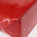 LOUIS VUITTON Monogram Vernis Reade PM Hand Bag Red Rouge M91088 LV Auth 158633-15