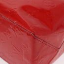 LOUIS VUITTON Monogram Vernis Reade PM Hand Bag Red Rouge M91088 LV Auth 158633-16