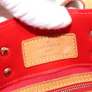 LOUIS VUITTON Monogram Vernis Reade PM Hand Bag Red Rouge M91088 LV Auth 158633-18