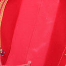 LOUIS VUITTON Monogram Vernis Reade PM Hand Bag Red Rouge M91088 LV Auth 158633-11