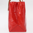 LOUIS VUITTON Monogram Vernis Reade PM Hand Bag Red Rouge M91088 LV Auth 158633-4