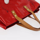 LOUIS VUITTON Monogram Vernis Reade PM Hand Bag Red Rouge M91088 LV Auth 158633-7
