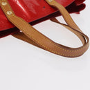 LOUIS VUITTON Monogram Vernis Reade PM Hand Bag Red Rouge M91088 LV Auth 158633-8