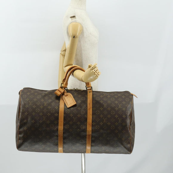LOUIS VUITTON Monogram Keepall 60 Boston Bag M41422 LV Auth 158634