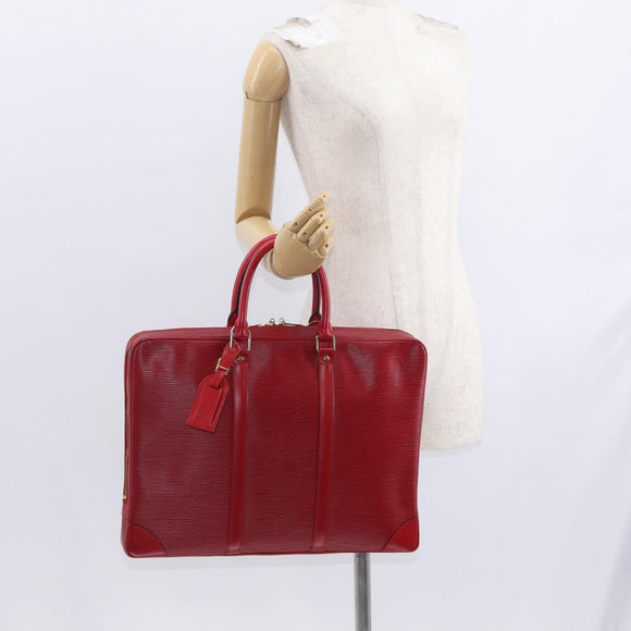 LOUIS VUITTON Epi Porte Documents Voyage Business Bag Red M54477 LV Auth 158635