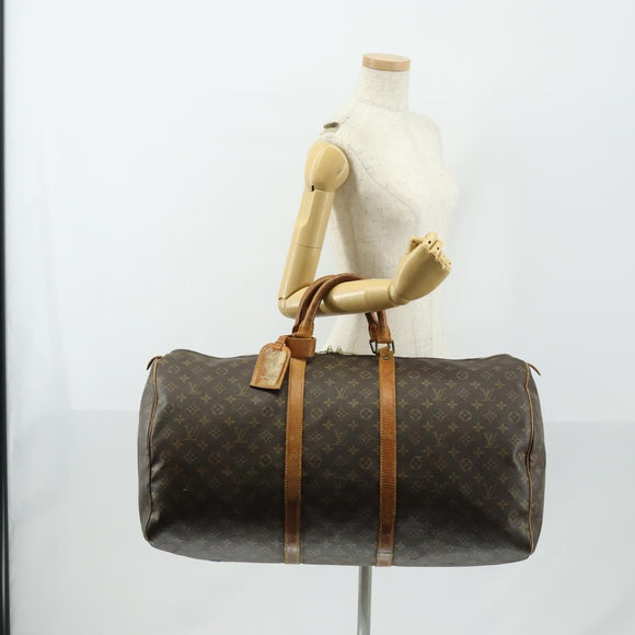 LOUIS VUITTON Monogram Keepall 60 Boston Bag M41422 LV Auth 158652
