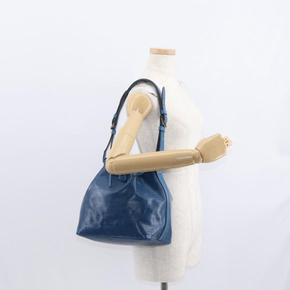 LOUIS VUITTON Epi Petit Noe Shoulder Bag Blue M44105 LV Auth 158656